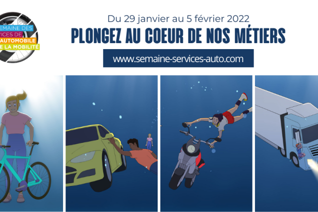 Du 29 janvier au 5 février 2022. Plongez au coeur de nos métiers. www.semaine-services-auto.com